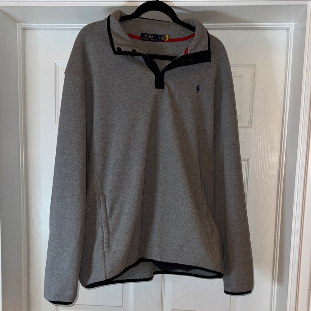 Polo by Ralph Lauren Men's Gray Zip-Up Sweater